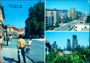 Naslov Tuzla [Razglednica] Vrsta građe razglednica Jezik bosanski Godina 1971? Izdavanje i proizvodnja Sarajevo : Svjetlost, 1971? (Sarajevo : Foto služba Svjetlost) Fizički opis 1 razglednica : u boji ; 10 x 15 cm Predmetne odrednice Tuzla – Centar grada – Šetalište Korzo – Ulica Maršala Tita – Slani bunari – Razglednice UDK 77.033(497.6Tuzla) COBISS.BH-ID 55722758 Signatura – lokacija, inventarski br. Zavičajna zbirka 77 TUZLA IN: 2000042