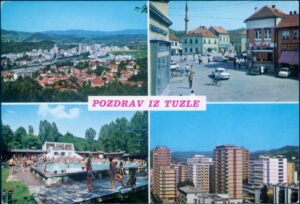 Naslov Pozdrav iz Tuzle [Razglednica] Vrsta građe razglednica Jezik bosanski Godina 196? Izdavanje i proizvodnja Sarajevo : Svjetlost, 196? Fizički opis 1 razglednica : u boji ; 10 x 15 cm Predmetne odrednice Tuzla – Panorama – Čaršijska džamija – Hadži Hasanova džamija – Bazen Slana banja – Naselje Bulevar – Pošta – razglednice UDK 77.033(497.6Tuzla) COBISS.BH-ID 55589382 Signatura – lokacija, inventarski br. Zavičajna zbirka 77 POZDRAV IN: 2000030
