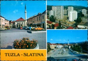 Naslov Tuzla-Slatina [Razglednica] Vrsta građe razglednica Jezik bosanski Godina 197? Izdavanje i proizvodnja [Banja Luka] : Oslobođenje, 197? (Zagreb : Turistkomerc) Fizički opis 1 razglednica : u boji ; 10 x 15 cm Predmetne odrednice Tuzla – Čaršijska džamija – Hadži Hasanova džamija – Naselje Slatina – Trg slobode – Razglednice UDK 77.033(497.6) COBISS.BH-ID 56385798 Signatura – lokacija, inventarski br. Zavičajna zbirka 77 TUZLA IN: 2000053